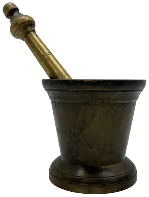 Antique Brass Mortar & Pestle