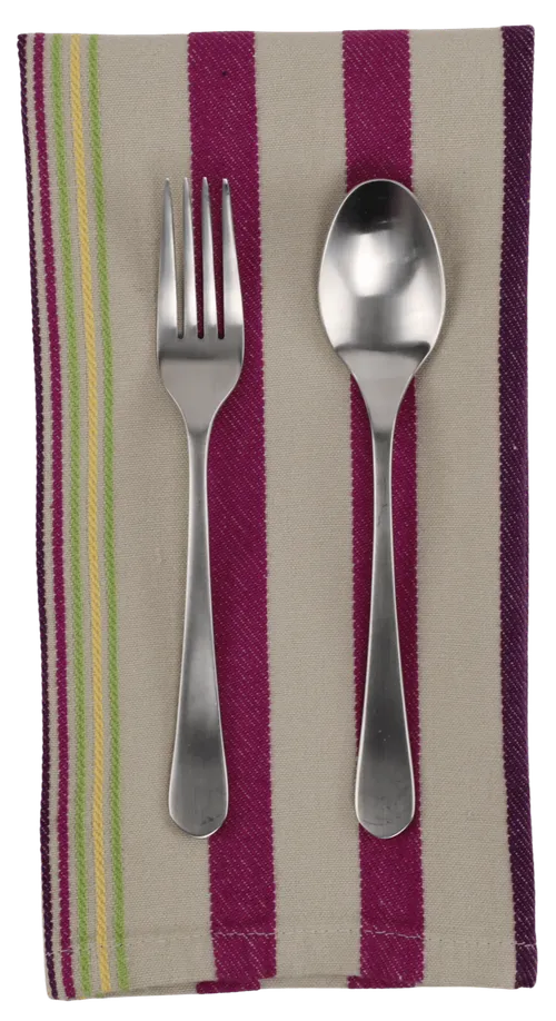 Purple & Orange & Green Stripe Napkin