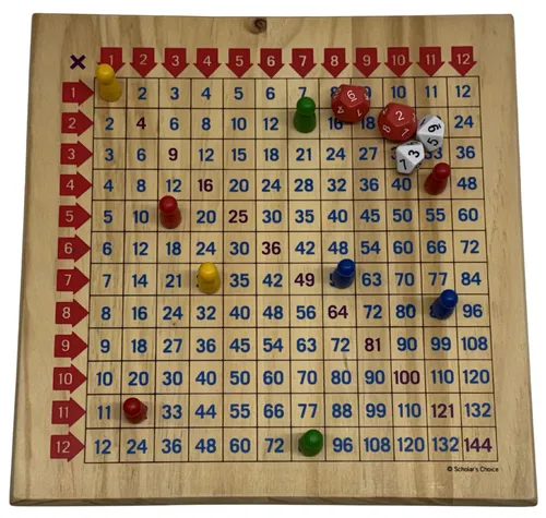 Wood Math Squared Game Board
