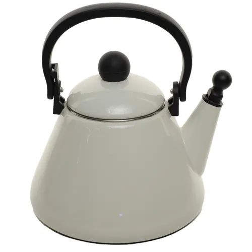 White Enamelled Cone Kettle