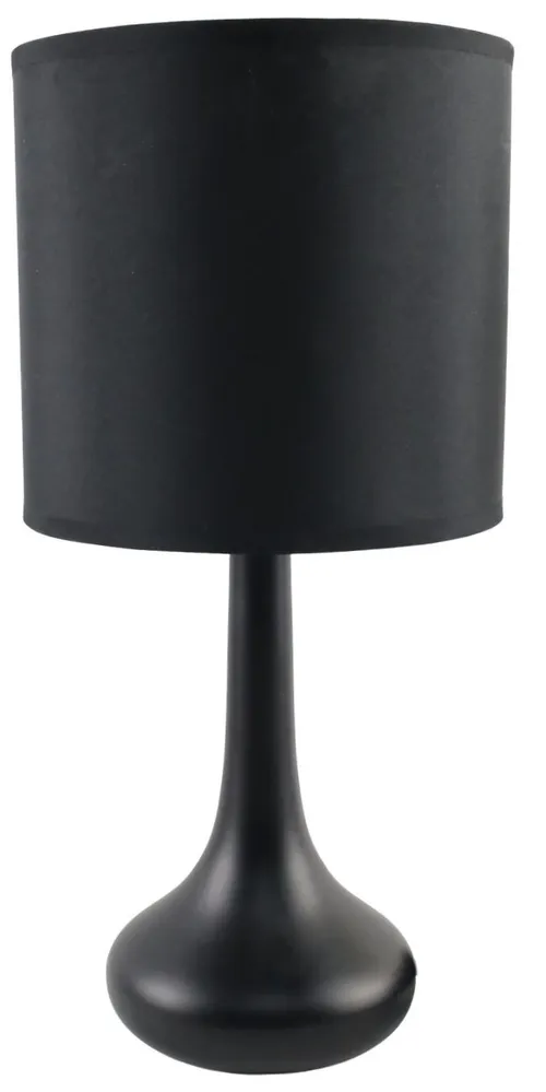 Matte Black Lunar Table Lamp With Black Shade