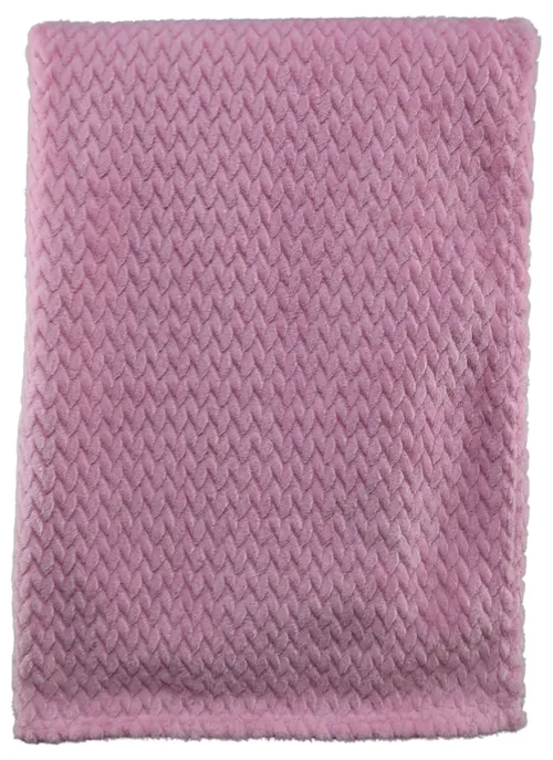 Bubble Gum Pink Fleece Chevron Pattern Throw Blanket