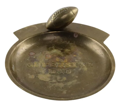 Brass Football Change Dish