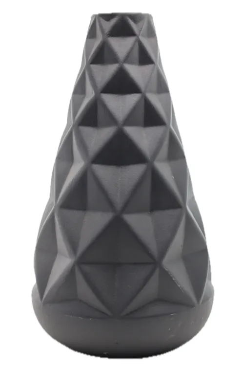 Pear Shape Matte Black Pineapple Ceramic Vase