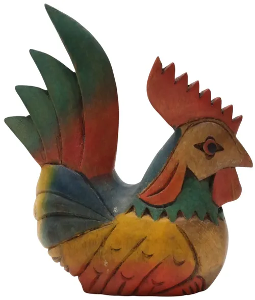 Carved Wood Rooster