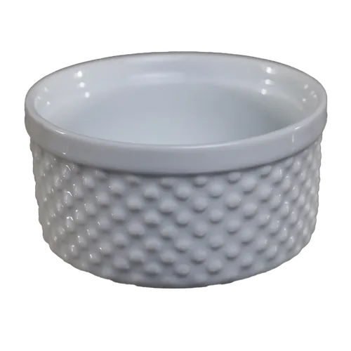 White Rounded Studs Ceramic Ramekin