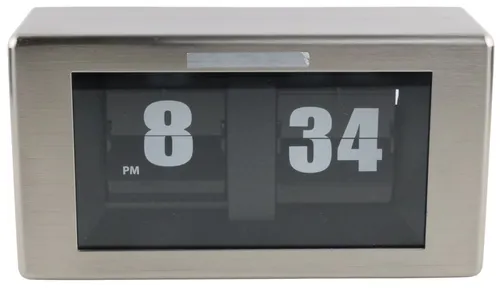 Brushed Aluminum Flip Clock
