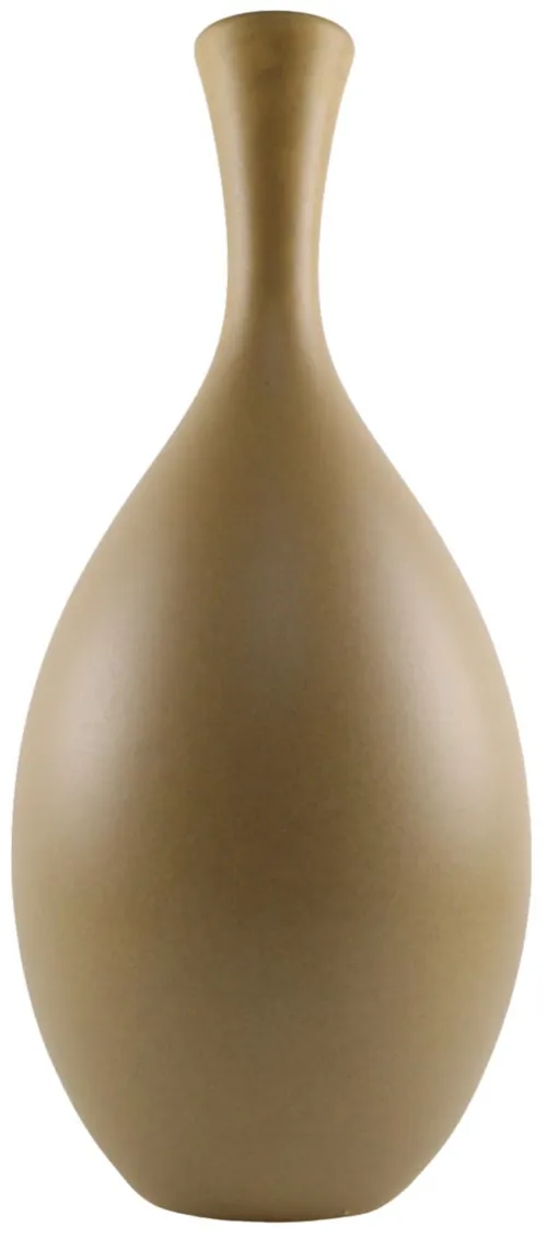 Matte Ochre Ceramic Vase