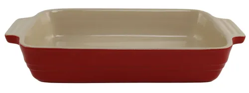 Bright Red Rectangular Ceramic Baking Dish
