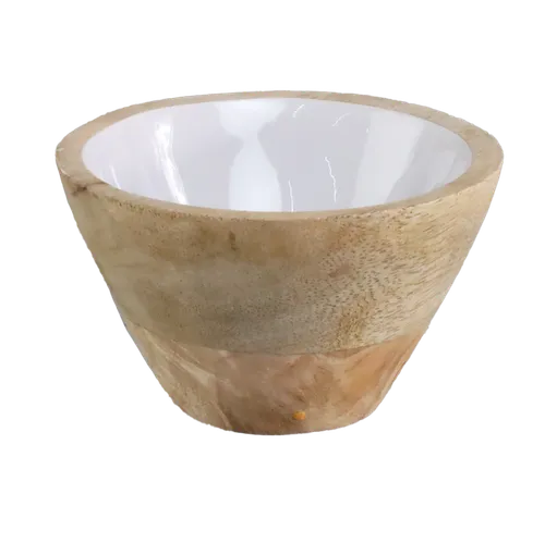Gloss Grey Wood Small Bowl