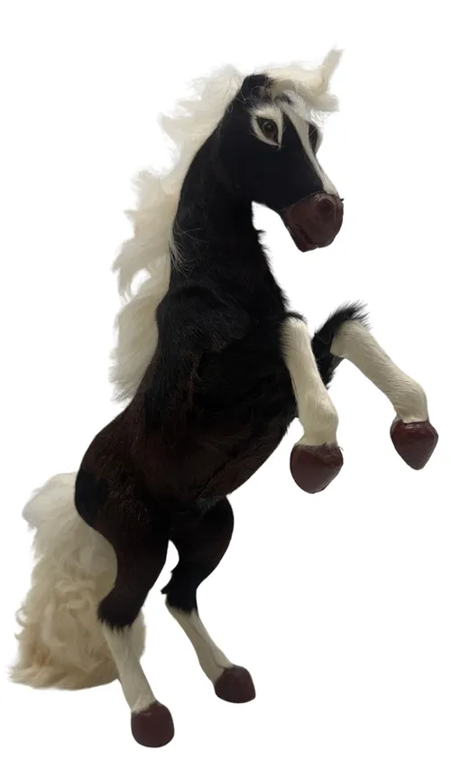 Natural Fur Rearing Horse