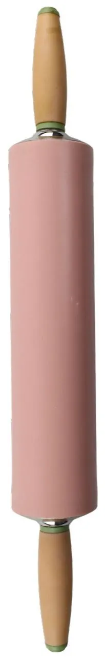 Pink Rolling Pin With Wood Handles