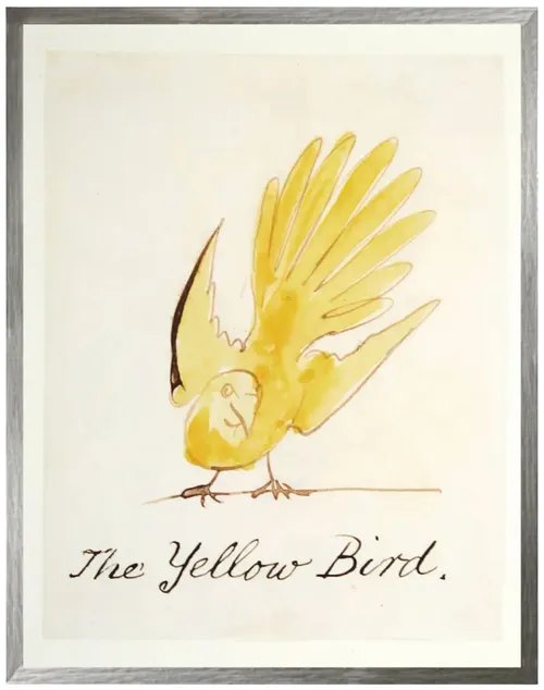 The Yellow Bird With Silver Frame