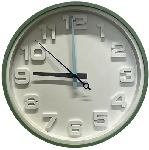 Teal & White Wall Clock