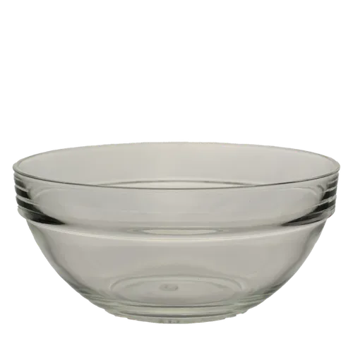 Clear Glass Mixing Bowl With Chunky Lip