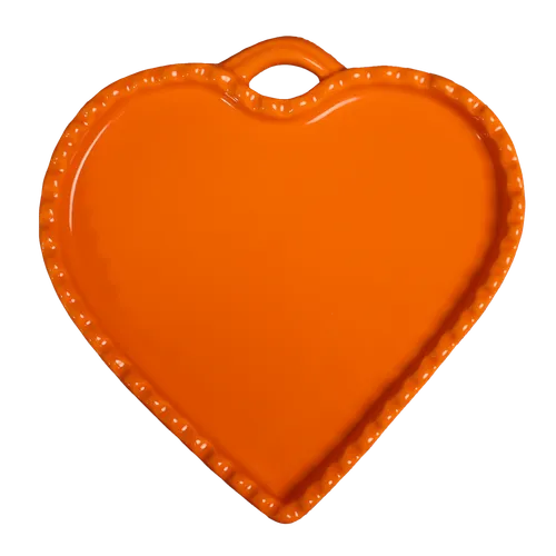 Orange Heart Side Plate