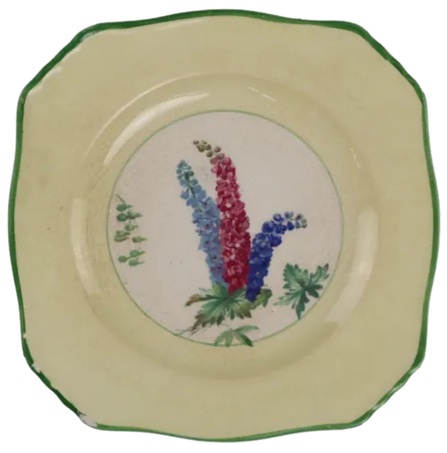 Yellow & Green Floral Saucer