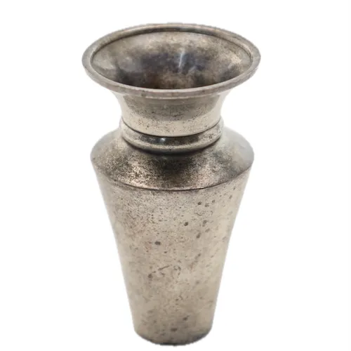 Tarnished Silver Pyramid Base Mini Vase