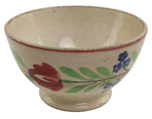 Antique Floral Ceramic Small Serving Bowl