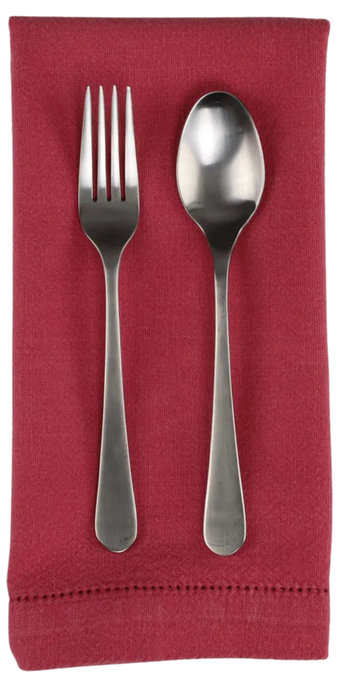 Raspberry Pink Napkin With Eyelet Trim