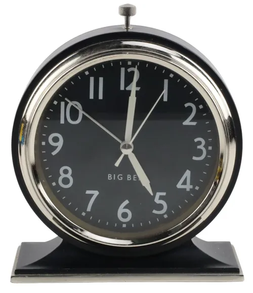 Black Round Alarm Clock On Base