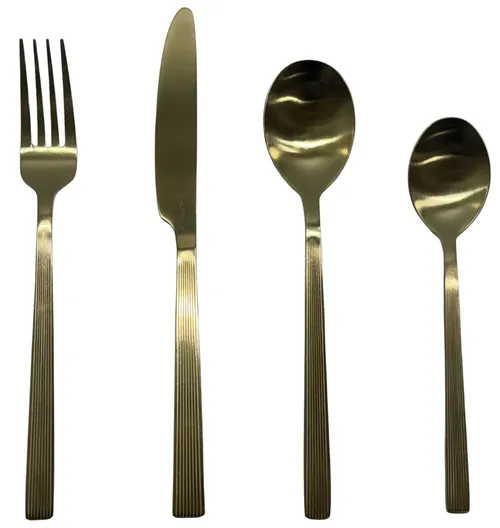 20 Piece Cutlery Set With Gold Finish