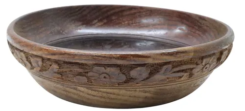 Carved Wood Decorative Bowl