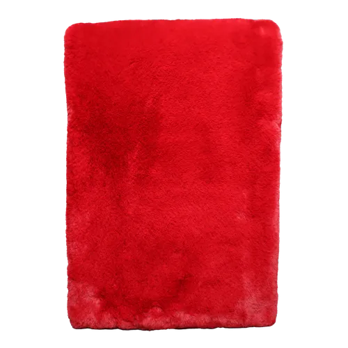 Cranberry Red Plush Faux Fur Throw Blanket