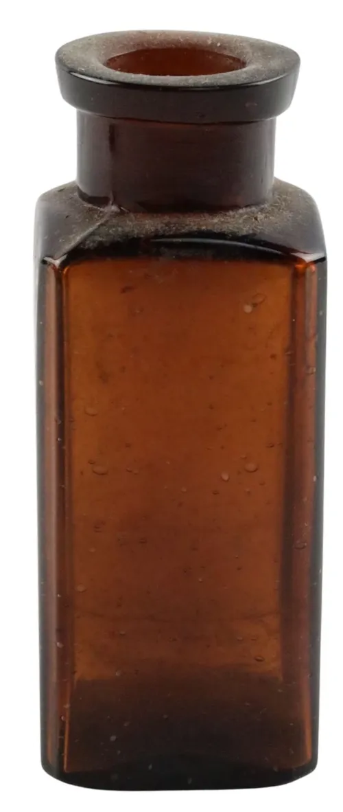 Antique Amber Glass Apothecary Bottle