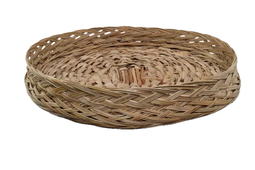 Natural Woven Decorative Low Basket
