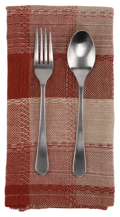 Red & Neutral Checkered Napkin
