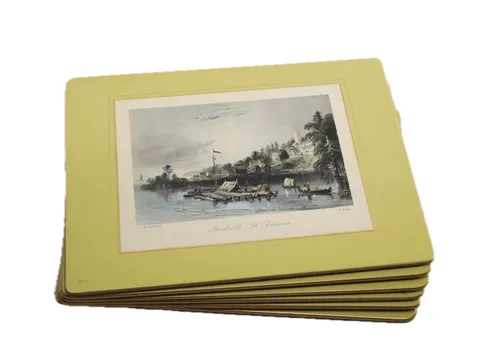 Yellow Historical Pimpernel Placemats Set of 8