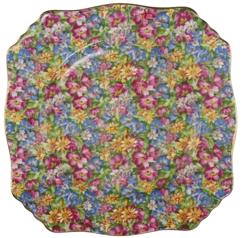 Antique Floral Serving Platter