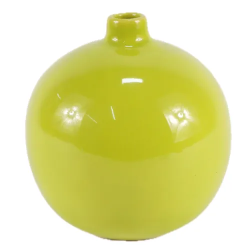 Goldenrod Green Ceramic Vase