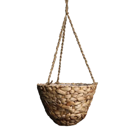 Broad Wicker Weaved Hanging Basket