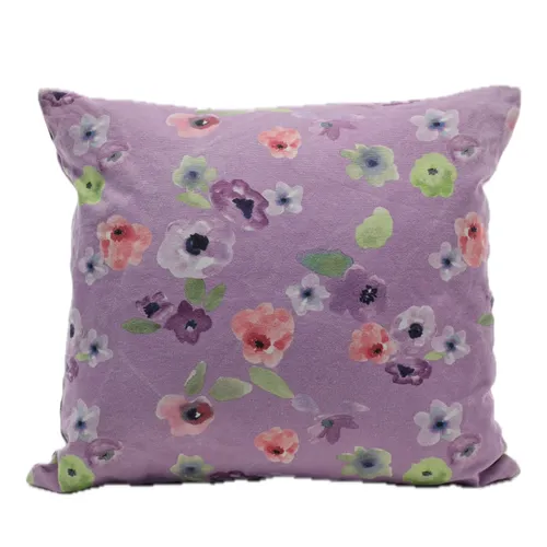 Purple Rose Quartz Watercolour Flowers Throw Pillow