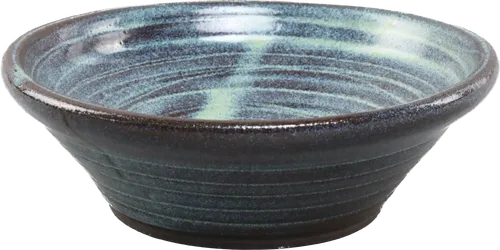 Blue & Brown Pottery Decorative Bowl