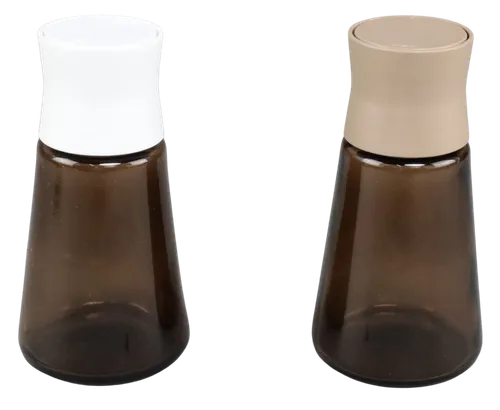 Brown Glass Salt & Pepper Set