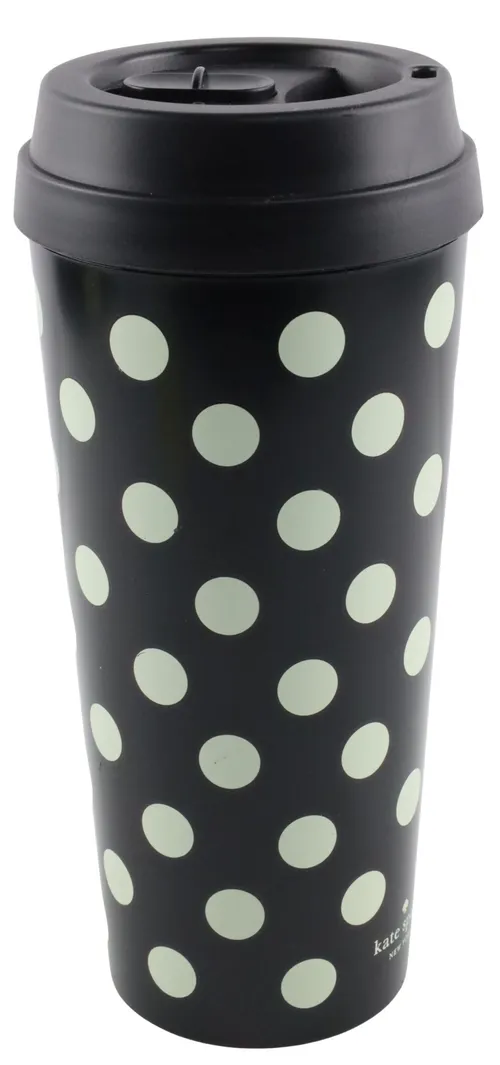 Black & White Dot Travel Mug