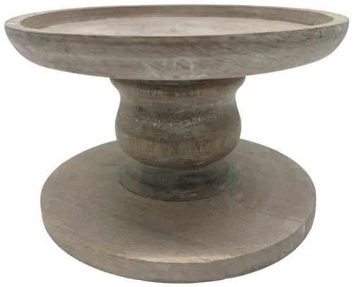 Light Wood Candle Pedestal Candle Holder