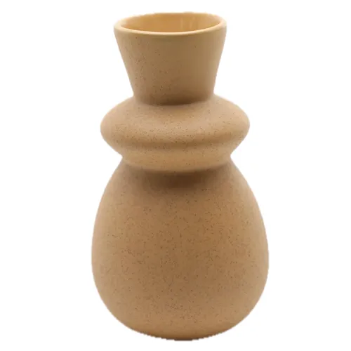 Brown Eggshell Ceramic Vase