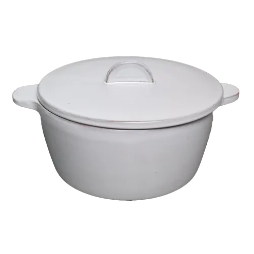 White Ceramic Casserole Dish With Lid