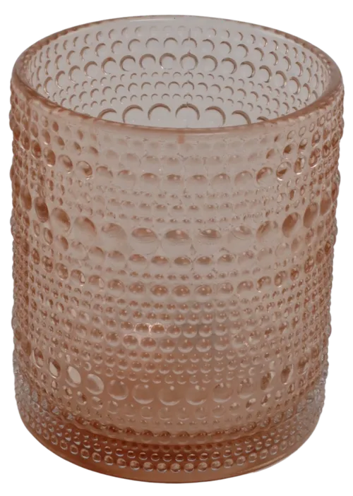 Peach Pebbled Drinking Glass