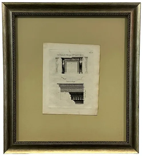 Black & White Architectural Elements IV In Silver Frame