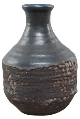 Grey & Brown Stoneware Vase