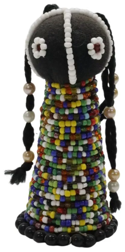 Ndebele Fertility Doll With Multicolour Dress