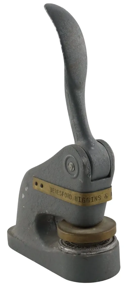 Vintage Grey Cast Iron Seal Press