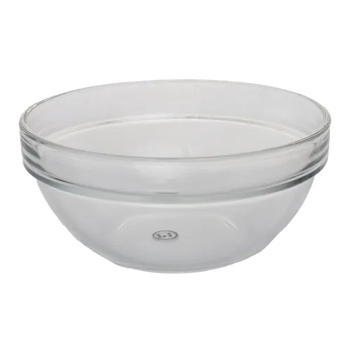 Clear Glass Pinch Bowl With Rim