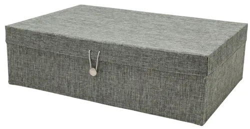 Greenish Grey Woven Document Storage Box 