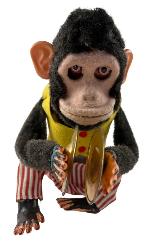 Vintage Wind Up Monkey Playing Cymbals 